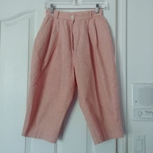 Pleated Striped Trousers